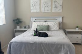 Bedroom before and after. 🥹