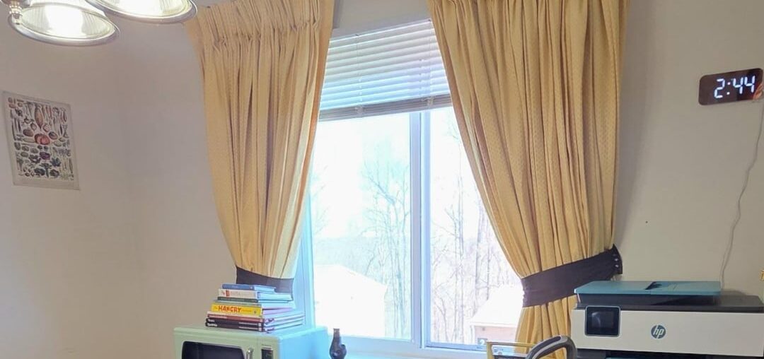 About 2 months ago I reached out for advice on how to hang pleated curtains. After finally gathering all the material, I bring you this update (before & after included)