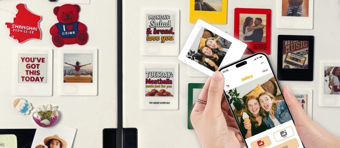 New E-Ink Fridge Magnet Blending Home Decor and Daily Mood Journaling