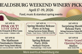 Healdsburg Winery Events This Weekend (April 17-19)