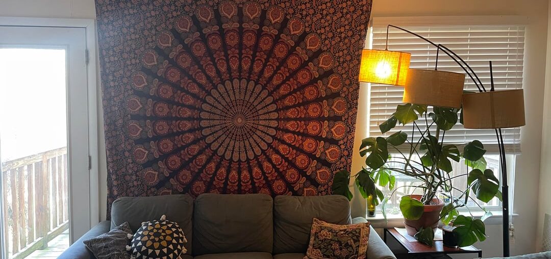 I want to get rid of this tapestry in my living room.