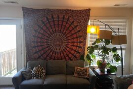 I want to get rid of this tapestry in my living room.