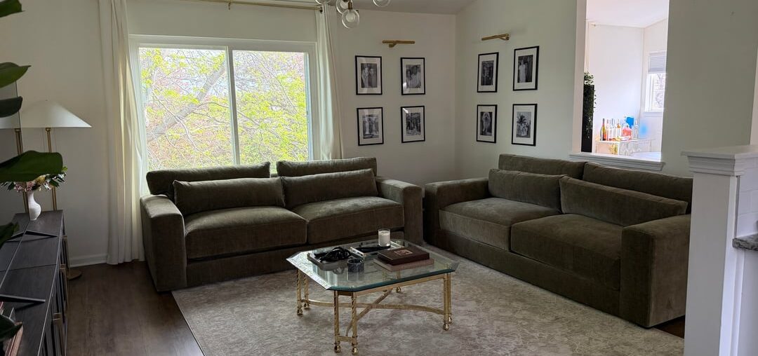 New couches came in. Too big?