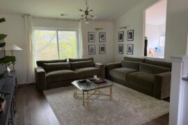 New couches came in. Too big?