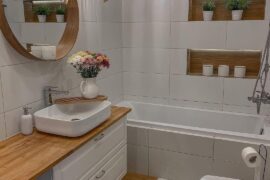 Our small bathroom renovation is finally done and I can’t stop staring at it 🛁✨