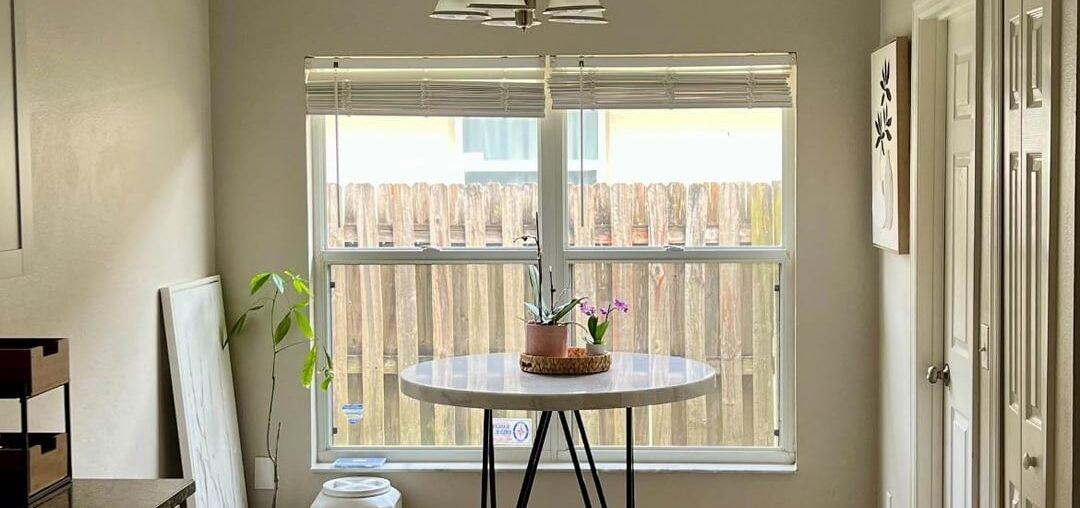 Before & after of my eat in kitchenette. I'm pretty proud of it! Am I missing anything?