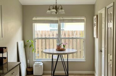 Before & after of my eat in kitchenette. I'm pretty proud of it! Am I missing anything?