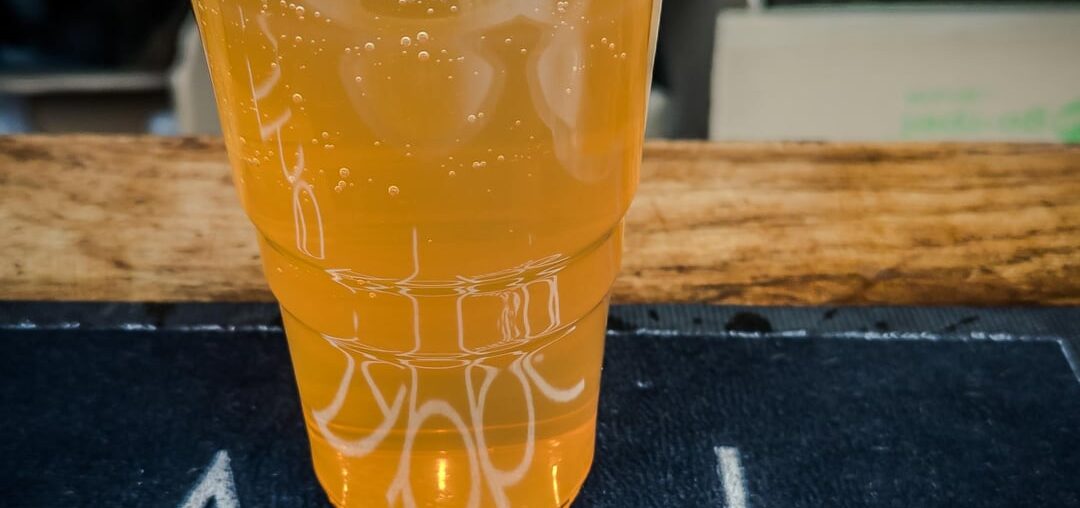 Enjoying a pint of cider (Kingston Black) in Bristol