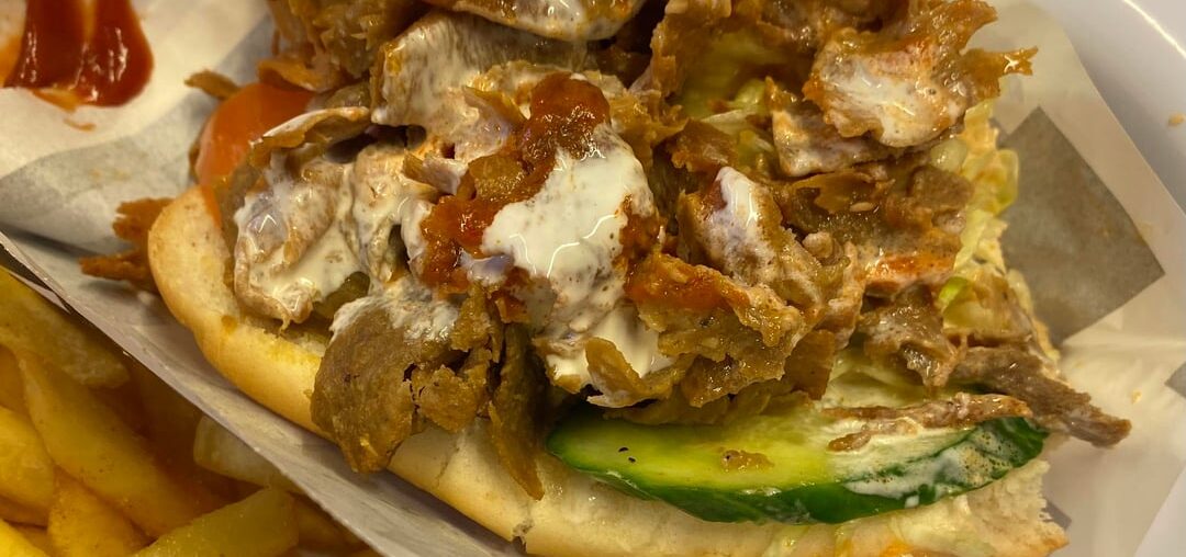 Reindeer’s sandwich and Salmon soup in Helsinki, Finland