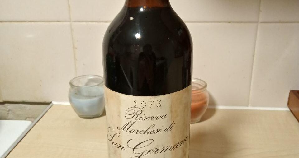 1973 Rosso, San Germano Riserva. Can hardly believe I bought this for barely over £30 in a clearance sale.