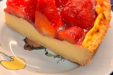 Strawberry flan patissiere