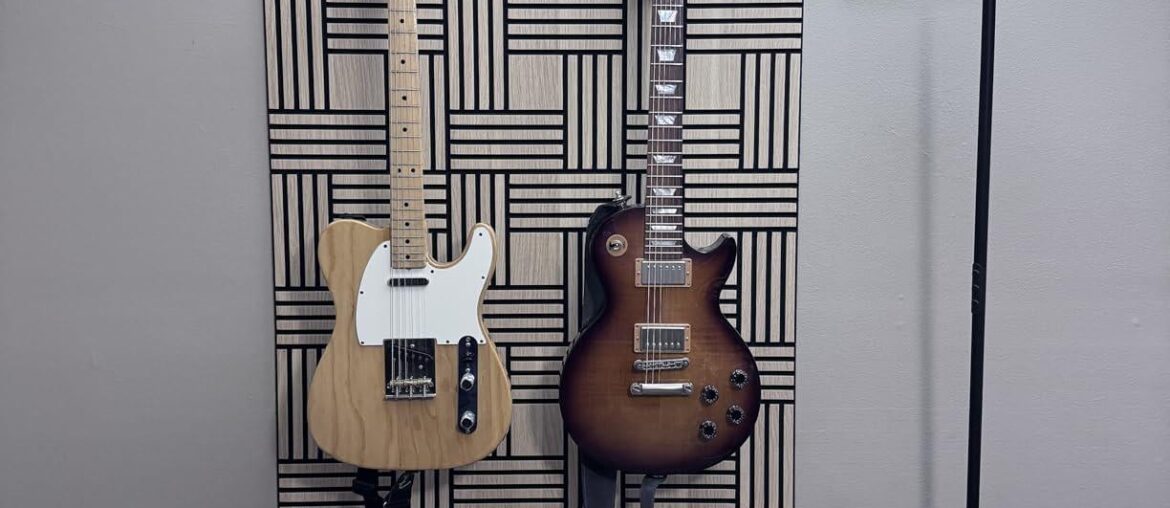 Renter-friendly guitar wall upgrade with these acoustic panels