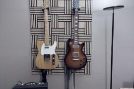 Renter-friendly guitar wall upgrade with these acoustic panels