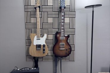 Renter-friendly guitar wall upgrade with these acoustic panels