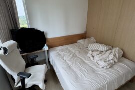 No space for nightstands… how would you design this bedside setup?