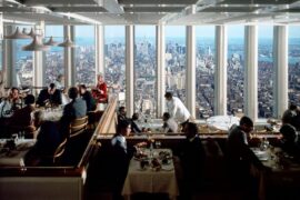April 19, 1976. The Windows of the World restaurant opens in the World Trade Center.