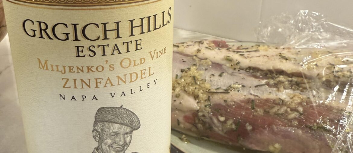 10 year old, old vine Zinfandel from Grgich Hills.