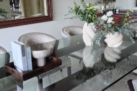 How to style a long glass dining table?