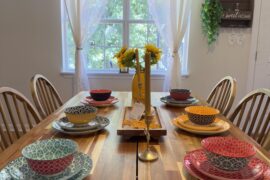 My sunny little dining setup this morning