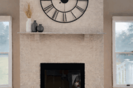 Clock or mirror above in mantel in our new house?