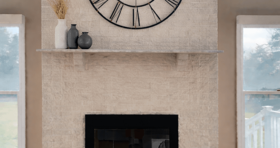 Clock or mirror above in mantel in our new house?