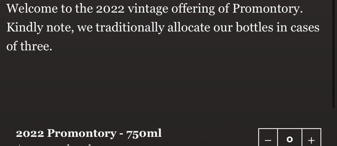 Promontory - $900/bottle… can’t be worth it, can it?