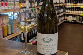 A JM Vincent, and a Detroit Style Pizza with Beaujolais