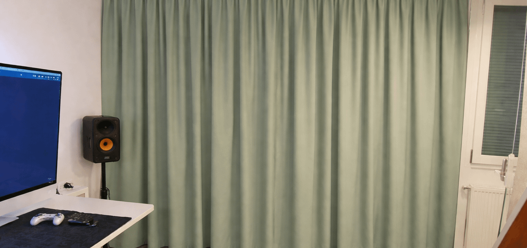 So, out of these curtain colors now, which looks best in the room?