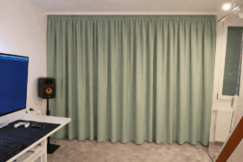 So, out of these curtain colors now, which looks best in the room?