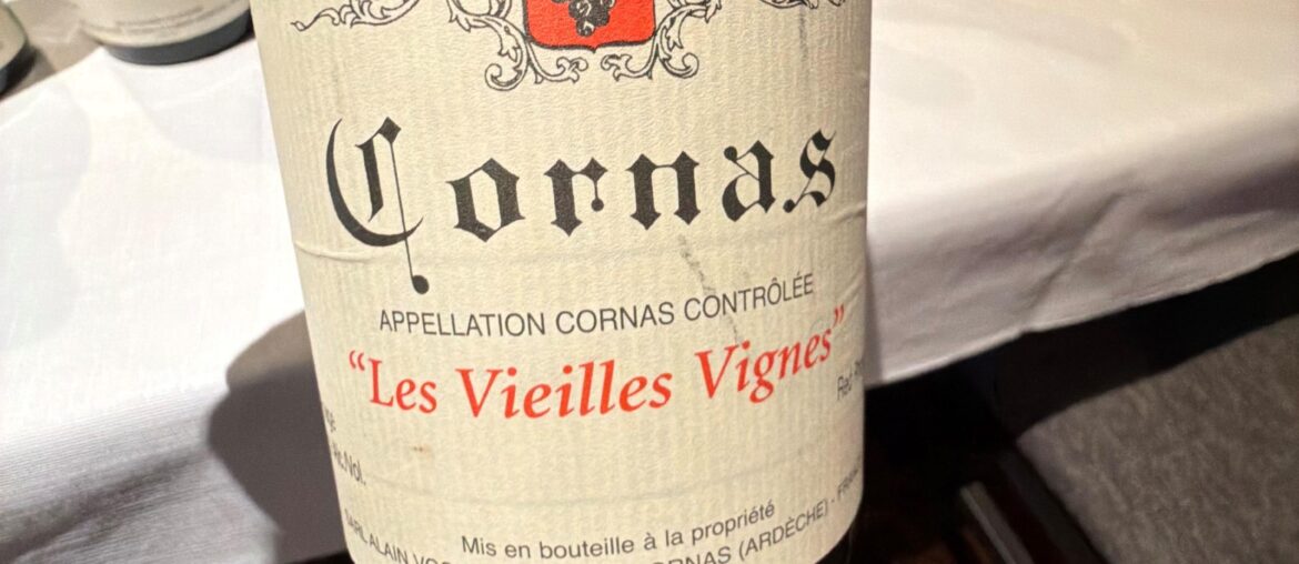 Aged Cornas: Alain Voge 2005 Les Vieilles Vignes Aged Cornas: Alain Voge 2005 Les Vieilles Vignes