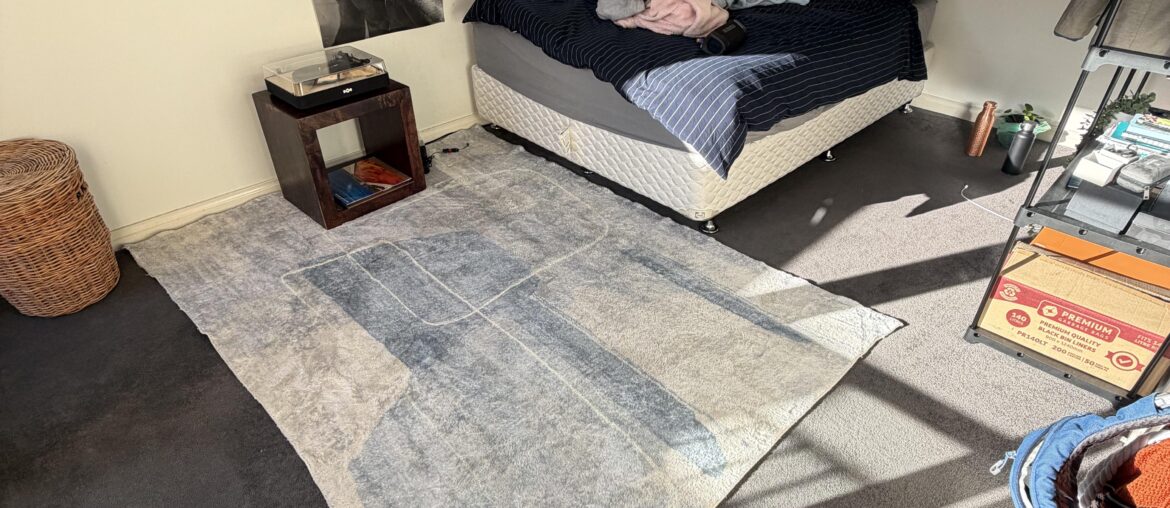 How should I position the rug?