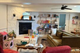 Awkward (brie cheese-shaped) hearth space UPDATE