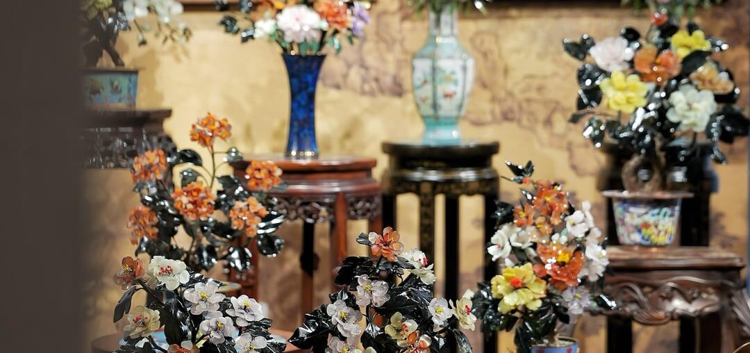 Museum-grade heritage in a contemporary home: The artistry of the Hand-Carved Gemstone Tree.