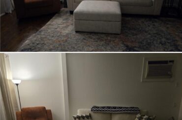 Which ottoman size looks better?