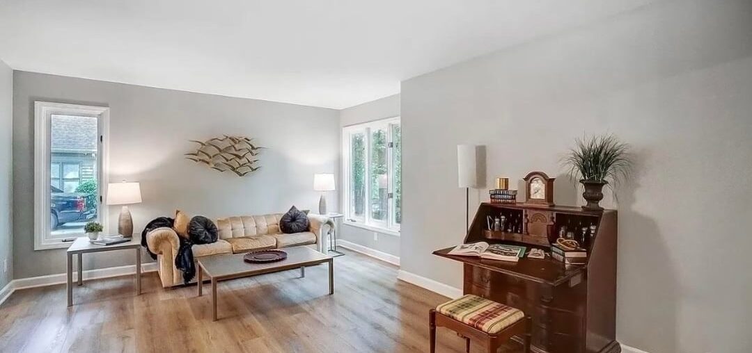 Living room- before and after