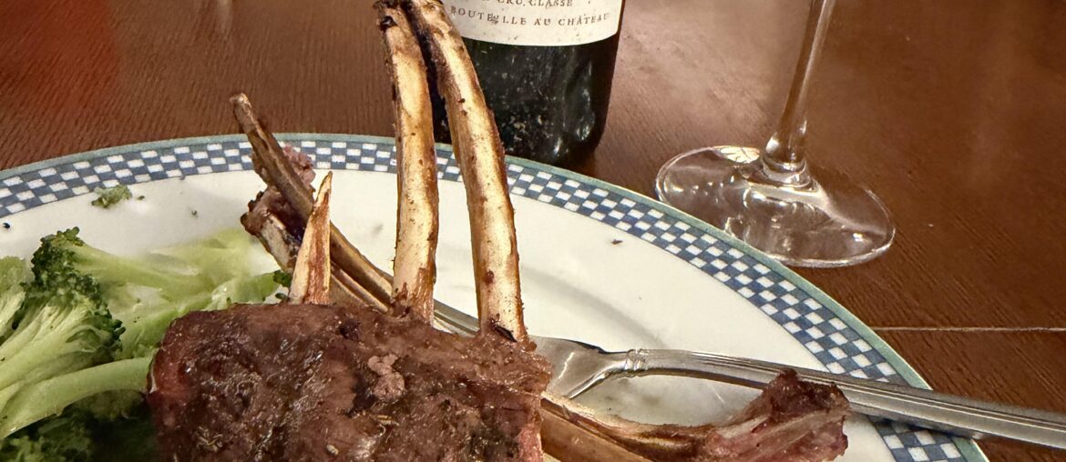 Prieure Lichine ‘11 w rack o’ lamb