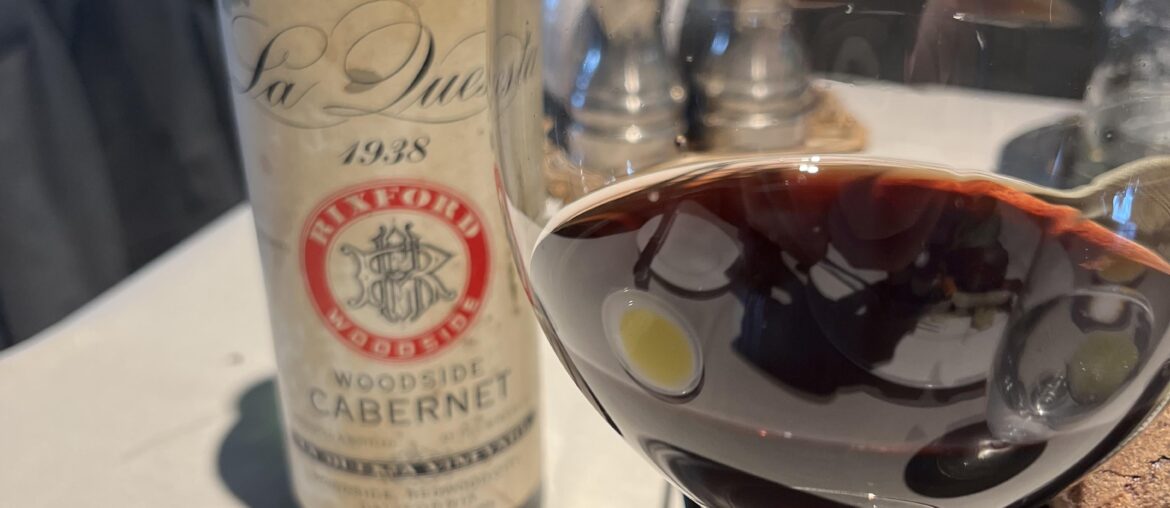 1938 Rixford La Questa Woodside Cabernet
