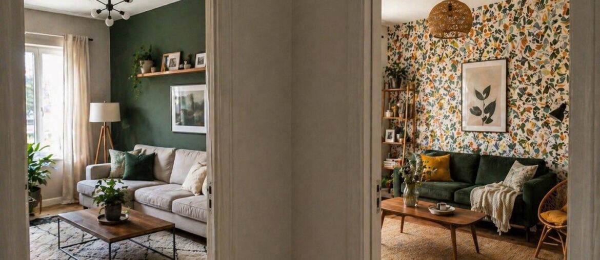 Painted accent wall vs wallpaper accent wall