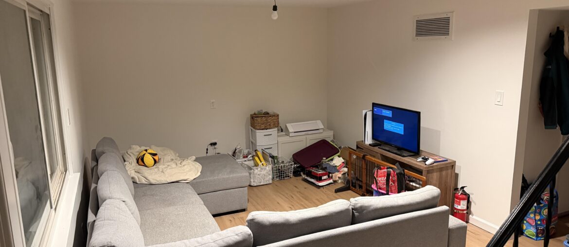 Just moved in. Need help laying out and designing this den/living room space. Disregard current furniture.