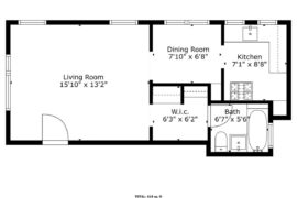 Where would you place the bed (full size) in this studio?