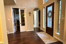 Would a square rug fit better for the entrance?