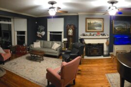 A, B, or C? Or Other, Living room layout. Help settle a debate of which is best. Opposite of couch is a TV and really only good place for the TV