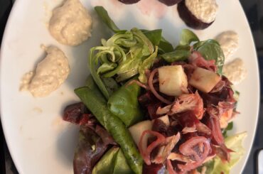 Smoked mackerel salad