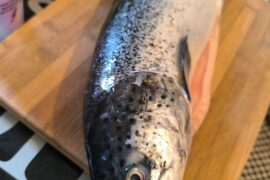 J'ai acheté un saumon entier.