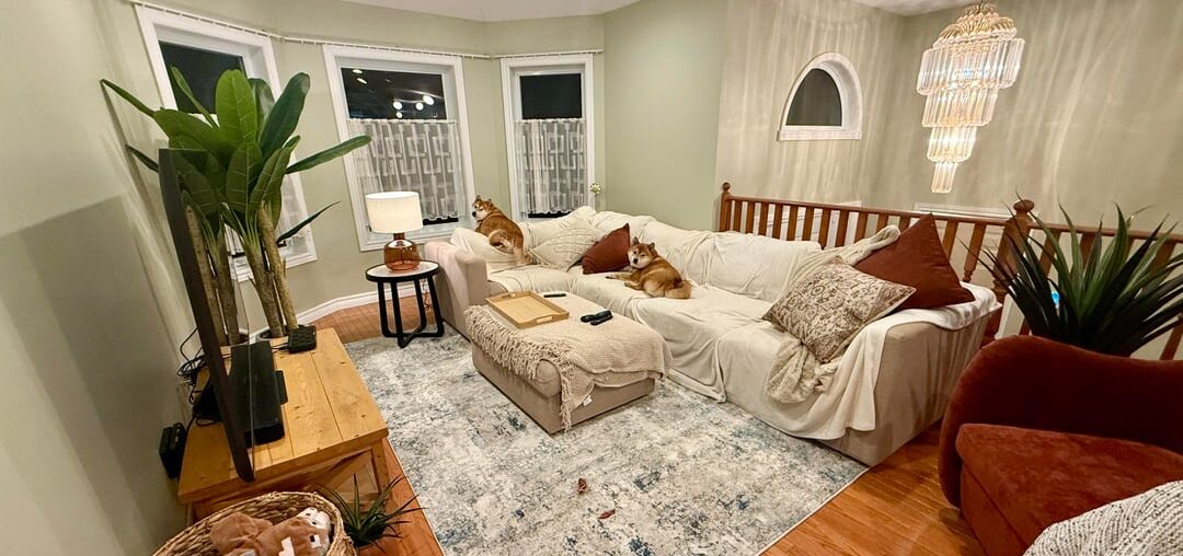 Simple living room and dining room