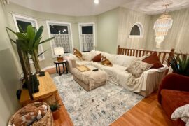 Simple living room and dining room