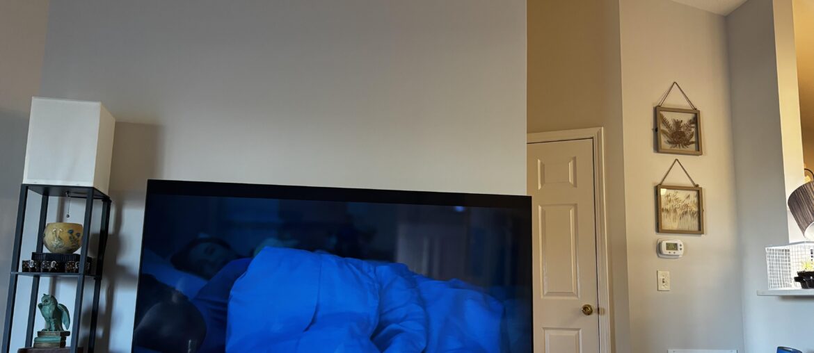 Nothing quite like a sick day to make you notice the space above the TV. Never, ever put anything above it?