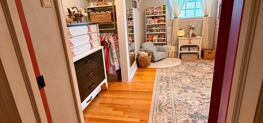 First project & I’m so proud & wanna share :)) My husband built the full-sized bunk beds! And my sister redid the furniture her & I grew up with. I decorated. For 3 & 6yo sisters