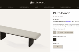 Pluto Bench with Caloroso