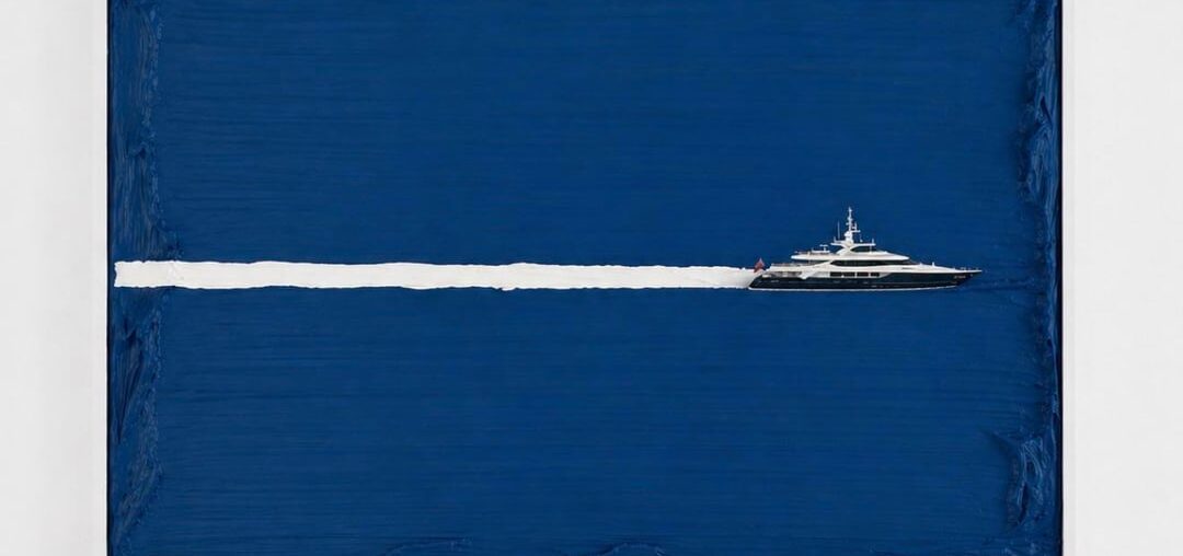 My art mockup for my Mischief superyacht client in Sydney. What do you guys think? Does it fit the space? (It’s AI generated).